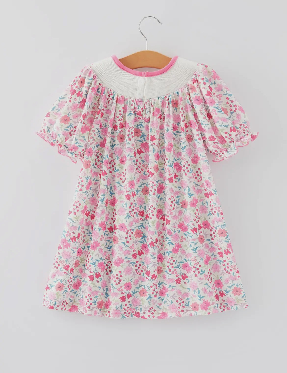 Smocked Embroidered Heart Dress