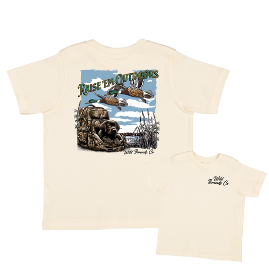 Raise 'Em Outdoors Tee: Natural color