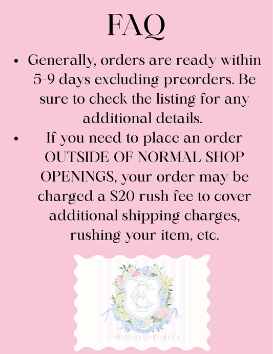 Rush order
