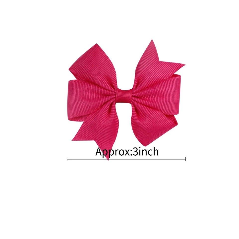 Single 3" Pinwheel Bows: White