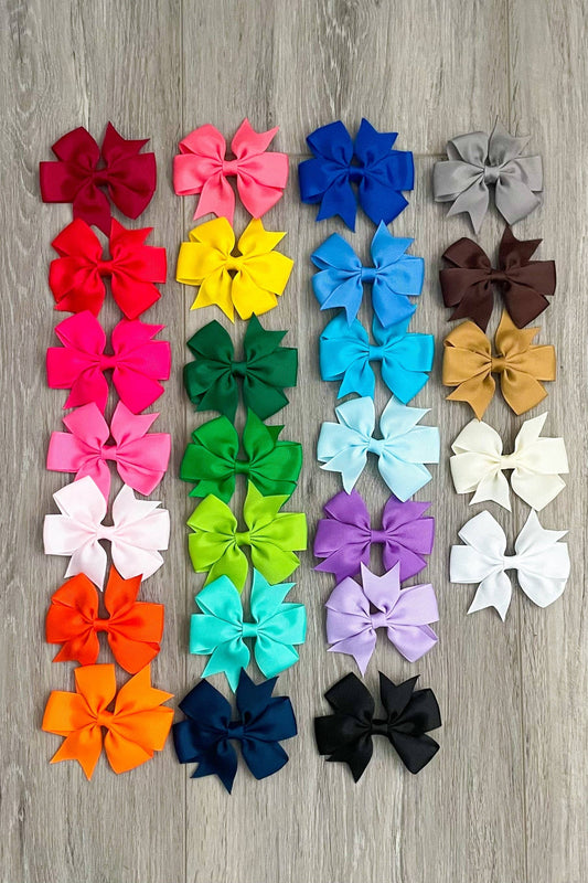 Single 3" Pinwheel Bows: White