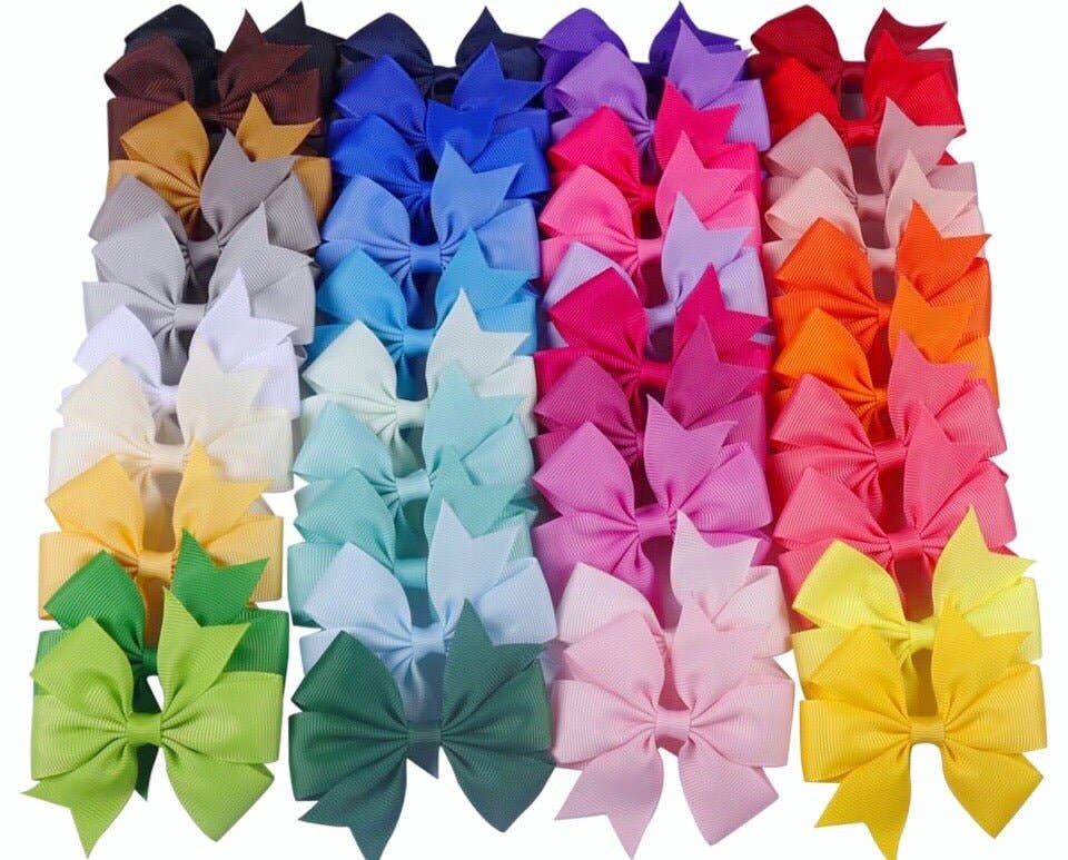 Single 3" Pinwheel Bows: White