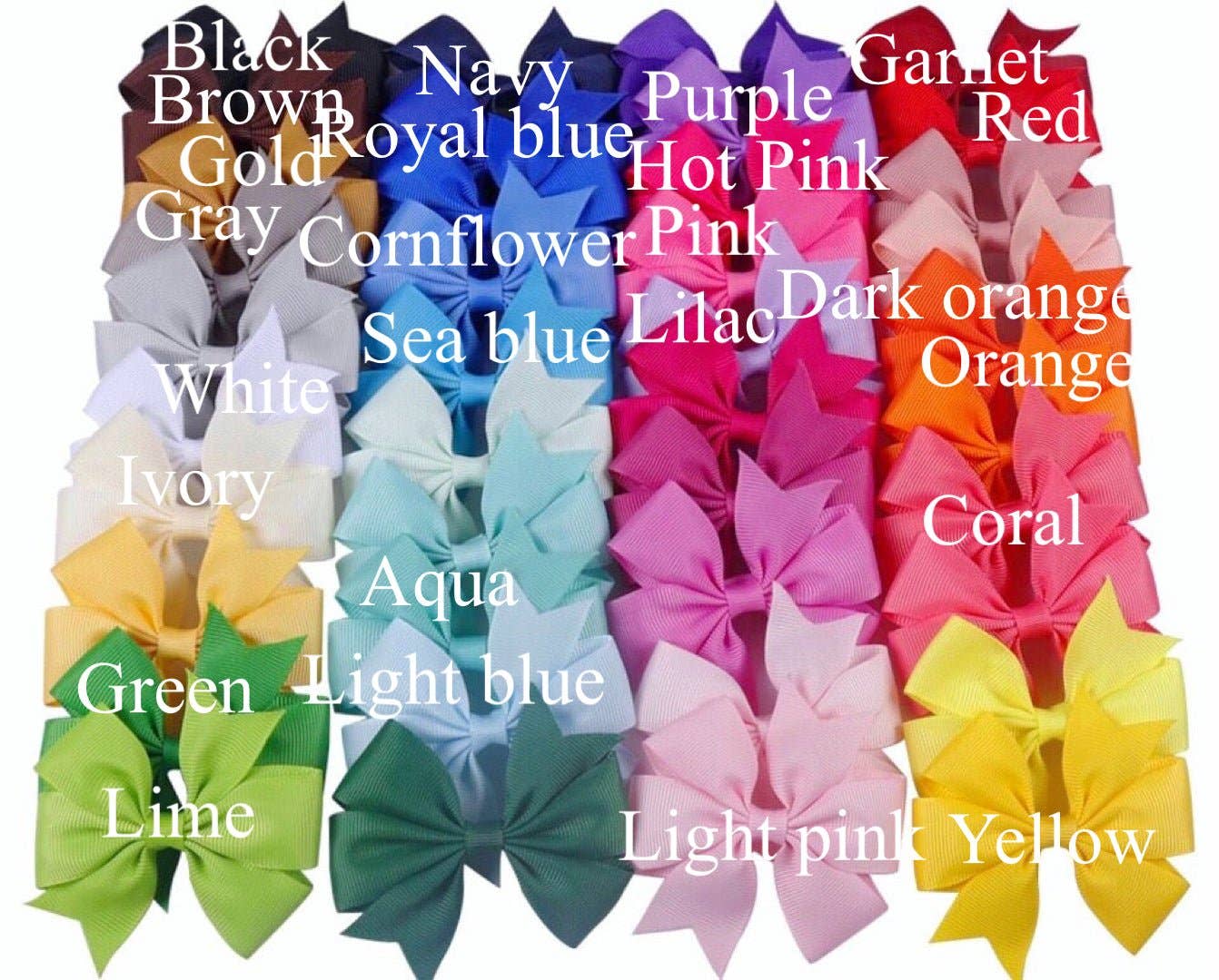 Single 3" Pinwheel Bows: White